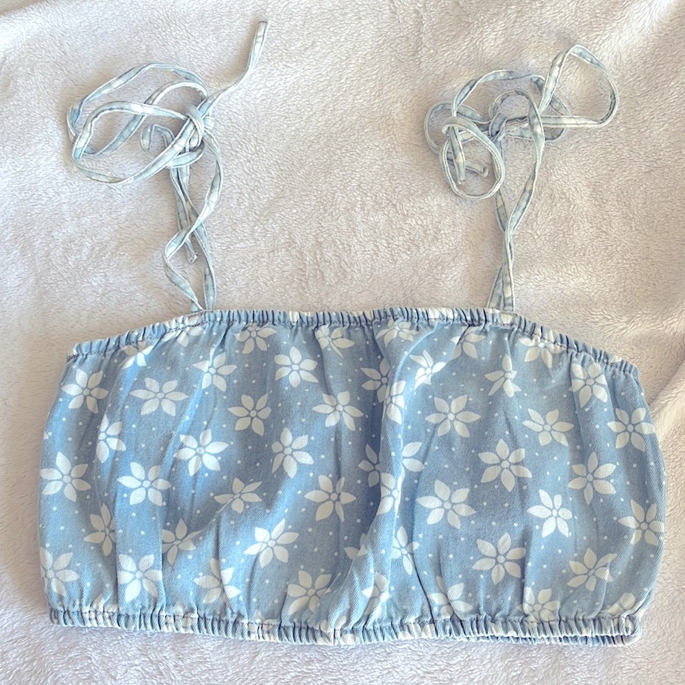 billabong wrangler flower printed jean top